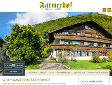 Tablet Screenshot of farmerhof.com